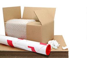Packing Supplies - cardboard moving boxes and cartons, bubble wrap, packing peanuts