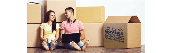 Young loving couple moving to a new house. Sitting on wooden floor discussing must have packing supplies.