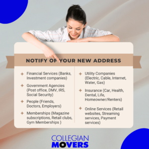 Places To Notify of Your New Address for Movers