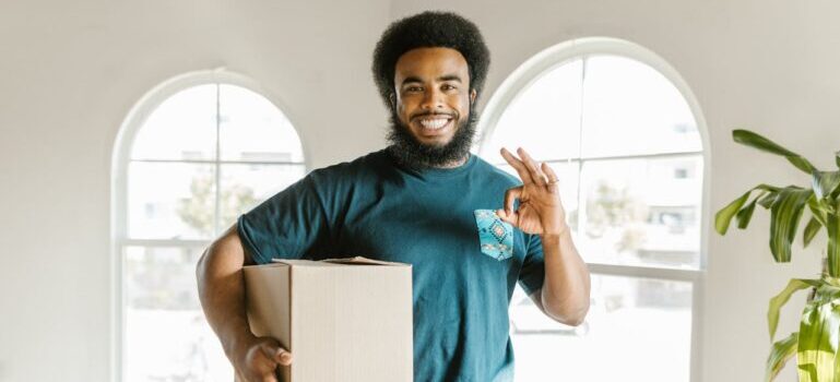 A man holding a box