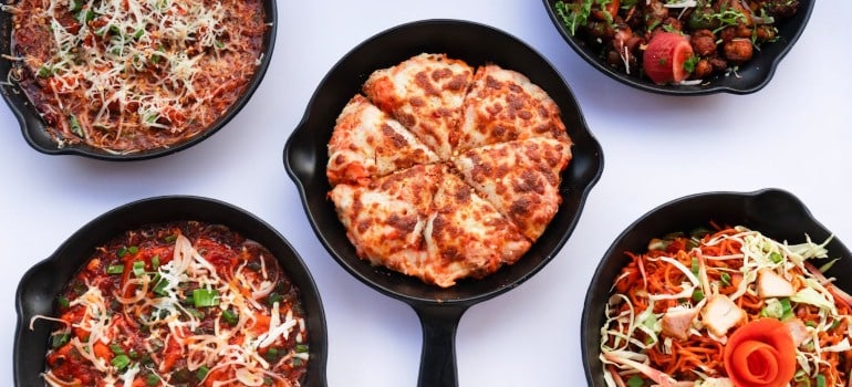 Delicious variety of skillet meals.