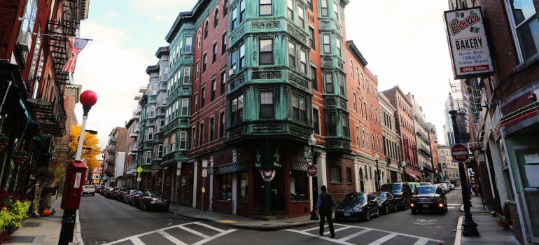 One of the buildings where people moving from Connecticut to Massachusetts relocated to