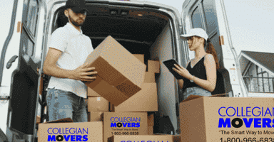 Movers in Stratford loading a truck