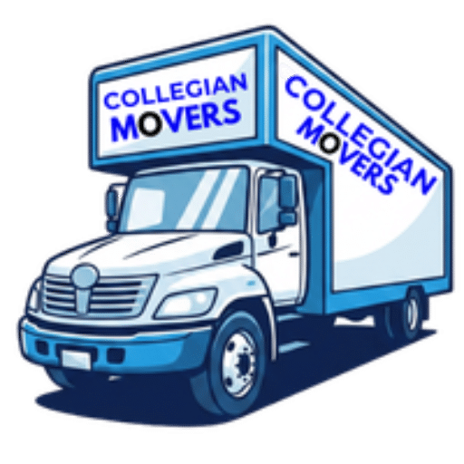 Collegian Movers logo of a moving truck